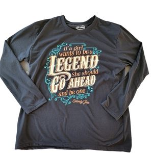 Lost Creek Outfitters Legend Calamity Jane Black T-Shirt Women's XXL long sleeve